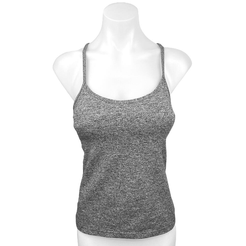 Lululemon Women's Gray Heathered Y-Back Activewear Sports Cami Tank Top Size S